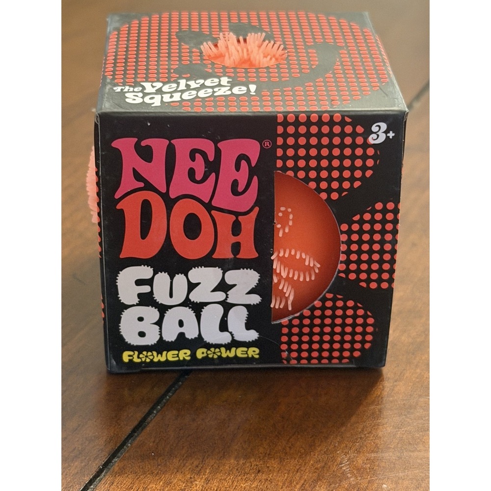 Schylling Orange NeeDoh Wonder Flower Power Fuzz Ball Squishy Stress Ball